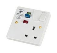 RCD SOCKET, 13A, 230VAC, ACTIVE, 1 GANG