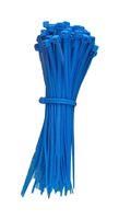 CABLE TIE, NYLON 6.6, 200MM, BLUE, PK100