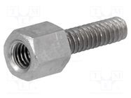 Screwed spacer sleeve; 5mm; Int.thread: M3; Ext.thread: UNC4-40 DREMEC