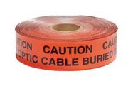 HAZARD TAPE, CAUTION, BLACK/ORANGE