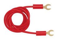 TEST LEAD, SPADE LUG, 914.4MM, RED