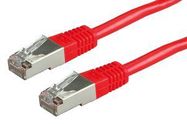 PATCH CORD, RJ45 PLUG-PLUG, RED, 500MM