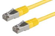 PATCH CORD, RJ45 PLUG-PLUG, YELLOW, 1M