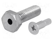 Pin; M8; steel; Plating: zinc; Thread len: 25mm; Spanner: 13mm FATH