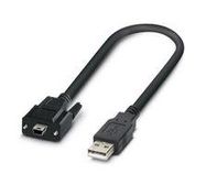 CBL ASSY, USB, TYP A-MINI TYP B, 3M, BK