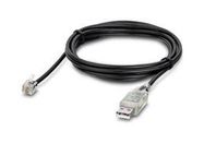 CBL ASSY, USB PLUG-RJ11 JACK, 2M, BLACK