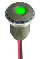 LED PANEL INDICATOR, GREEN, 10MM, 12VDC