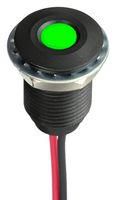 LED PANEL INDICATOR, GREEN, 10MM, 12VDC