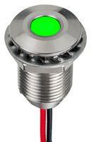 LED PANEL INDICATOR, GREEN, 10MM, 12VDC