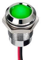 LED PANEL INDICATOR, GREEN, 14MM, 24VDC