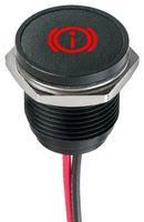 LED PANEL INDICATOR, RED, 16MM, 12VDC