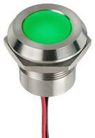 LED PANEL INDICATOR, GREEN, 22MM, 12VDC