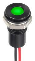 LED PANEL INDICATOR, GREEN, 6MM, 12VDC