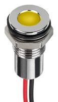 LED PANEL INDICATOR, YELLOW, 6MM, 12VDC