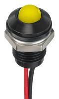 LED PANEL INDICATOR, YELLOW, 6MM, 2V