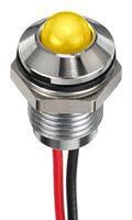 LED PANEL INDICATOR, YELLOW, 6MM, 2V