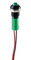 LED PANEL INDICATOR, GREEN, 8MM, 12VDC