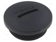 Stopper; M25; 1.5; polyamide; black; H: 12.8mm; Øout: 29.7mm KSS WIRING