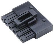 CONNECTOR HOUSING, RCPT, 6POS, 4.2MM