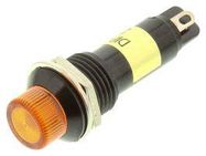 PANEL MOUNT INDICATOR, LED, 12MM, YELLOW, 24V