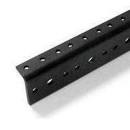 RACK RAIL, 2U, STEEL, BLACK