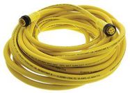 CIRCULAR CABLE, 4 POS PLUG-RCPT, 12M