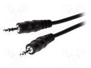 Cable; Jack 3.5mm plug,both sides; 5m; black BQ CABLE