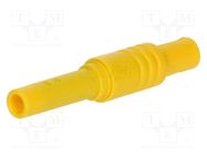 Connector: 4mm banana; socket; 24A; 1kVDC; yellow; nickel plated HIRSCHMANN T&M