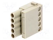 Connector: HDC; module; female; 16A; 400V; Han-Modular®; PIN: 5 HARTING