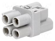 Connector: HDC; contact insert; female; 40A; 400V; Han Q; PIN: 4 HARTING
