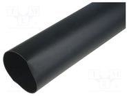 Heat shrink sleeve; 3.5: 1; 63mm; L: 1m; black; Wall thick: 2.8mm 