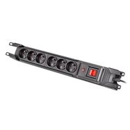 ARMAC MULTI M6 RACK 19" PROTECTING POWER STRIP 6X SOCKETS, 3M CABLE, BLACK, ARMAC