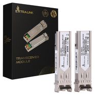 Extralink SFP 1.25G 2-pack | SFP Module | 1,25Gbps, LC/UPC, 850nm, 550m, multi mode, DOM, Dedicated to HP/Aruba, EXTRALINK