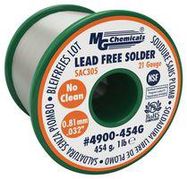 SOLDER WIRE, NO CLEAN, 21AWG, 454G