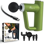 Extralink Massage Gun Mini Green | Massage Gun | 4 interchangeable tips, EXTRALINK