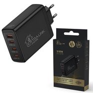 Extralink Smart Life Fast Charger 100W GaN | Charger | 3x USB-C, USB-A, CHARESL01, EXTRALINK