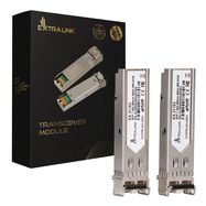 Extralink SFP 1.25G 2-pack | SFP Module | 1,25Gbps, LC/UPC, 850nm, 550m, multi mode, DOM, EXTRALINK