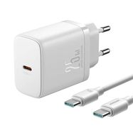 Charger Joyroom JR-TCF11, 25W + Cable C-C 1m (White), Joyroom