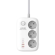 Power Strip GaN LDNIO SE3436 65W white, LDNIO