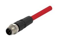 SENSOR CORD, 4P M12 PLUG-FREE END, 19.7"