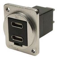 DUAL USB ADAPTER, TYPE C RCPT-PLUG