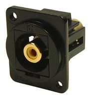 ADAPTER, RCA PLUG-PLUG, BLACK METAL, YEL