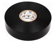 Tape: electrical insulating; W: 19mm; L: 20m; Thk: 0.22mm; black 