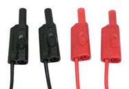 TEST LEAD, 4MM PLUG-PLUG, BLACK/RED, 2PC