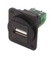 USB CONN, 2.0, TYPE A, RCPT, BLK