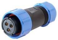 CIRCULAR CONNECTOR, 3POS, PLUG, SCREW