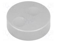 Knob; without pointer; plastic; Øshaft: 6mm; Ø39.6x13.5mm; grey CLIFF