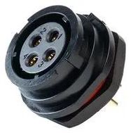 CIRCULAR CONNECTOR, 4POS, RCPT, SCREW