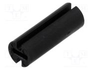 Spacer sleeve; LED; Øout: 4.5mm; ØLED: 3mm; L: 12.5mm; black; UL94V-2 FIX&FASTEN