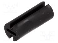 Spacer sleeve; LED; Øout: 4.5mm; ØLED: 3mm; L: 11mm; black; UL94V-2 FIX&FASTEN